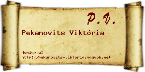 Pekanovits Viktória névjegykártya
